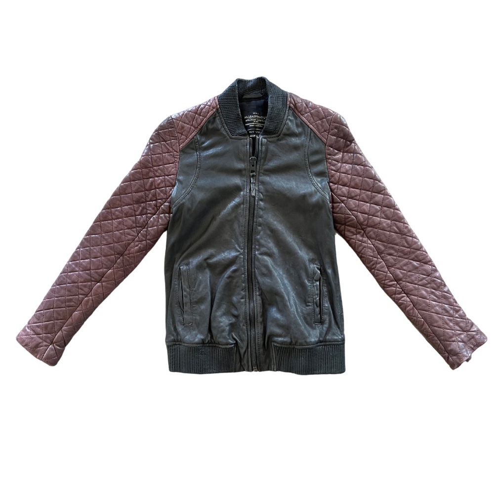 All Saints | leather bomber jacket